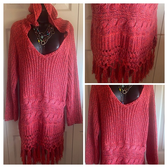 Free People Dresses & Skirts - Free People Sweater Hoodie Dress -NWOT Large